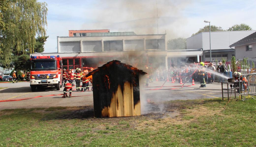 Der Übungsplatz bei Feuerwehrdepot und Bauamt in Widnau ist ideal.