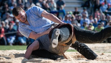 Beim Anschwingen zum Kantonalschwingfest in Oberegg trifft der Favorit auf den Lokalmatador