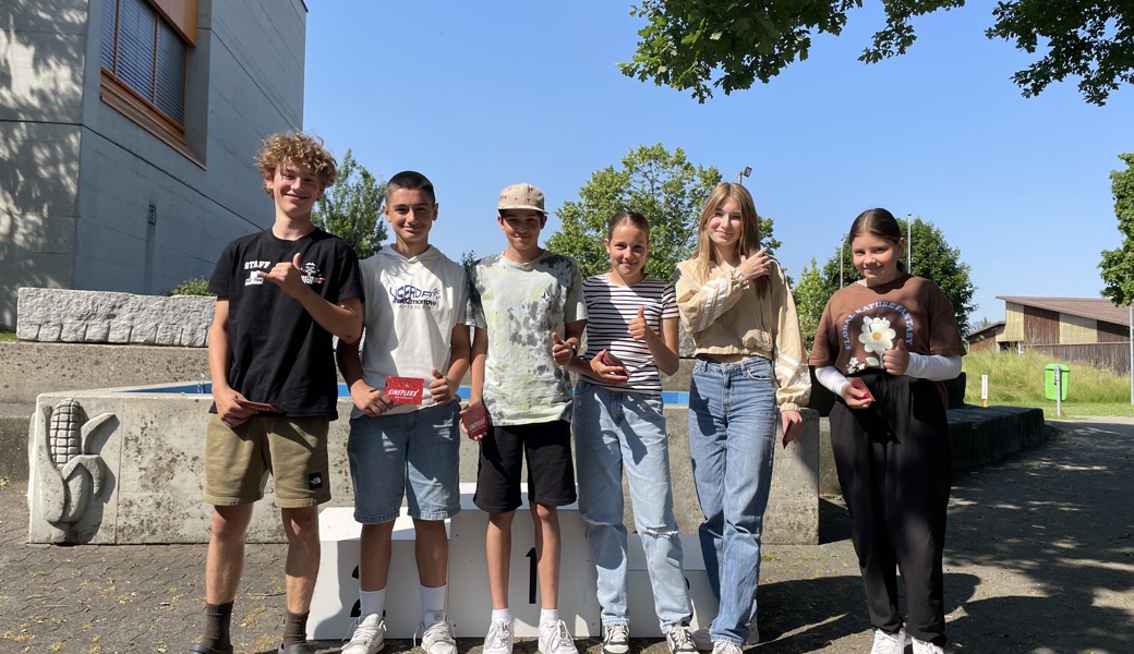 Gewinner des Frisbeeturniers am Vormittag