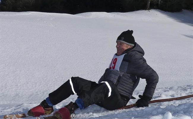 Schwerer Schnee und Sturzpiloten