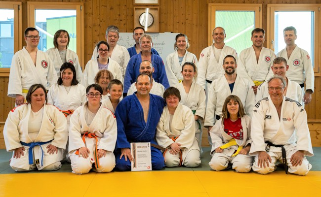 Training zeigt: Judo geht auch mit einer Beeinträchtigung gut