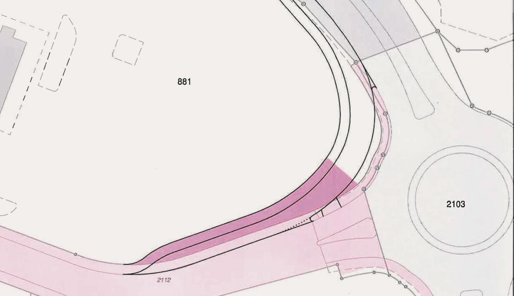In einem ersten Schritt sichert sich der Kanton das Land, das für den Bau des Bypasses nötig ist. Bild: pd