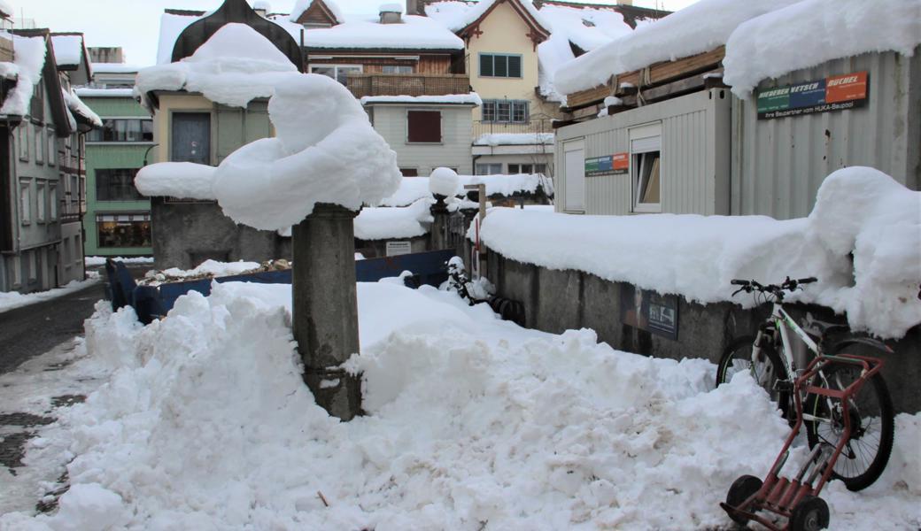 Derzeit beschäftigen eher Schneemauern die Stadt. Dass die Museumsmauer beim Brunnen erhöht wird und der heute offene Bereich neu hinter einer Mauer verschwinden soll, sieht der Stadtrat skeptisch. Er hat erst eine Teilbewilligung erteilt, für mehr Mauer beim Lusthäuschen in Richtung Brunnen. Den anderen Teil des Projekts will die Stadt neu geprüft haben; nötig ist sodann ein neues Baugesuch.
