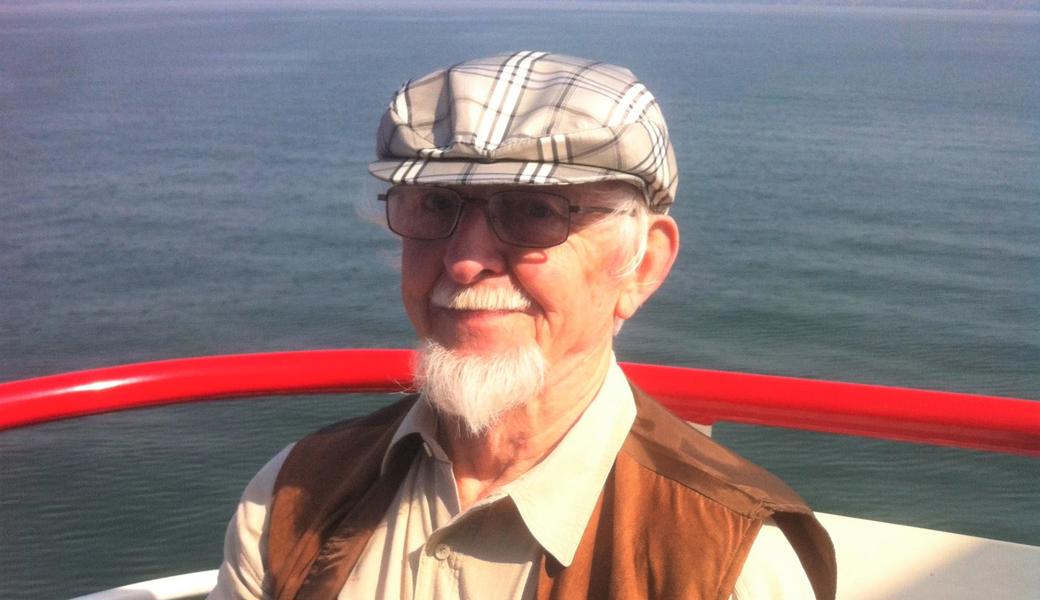 Richard Höber (24. April 1931 - 28. Oktober 2021) vor etwa fünf Jahren auf dem Bodensee. Während Jahrzehnten hat er sich vielfältig für die Allgemeinheit eingesetzt - als Tier- und Naturschützer, aber auch als Freund des Theaters.