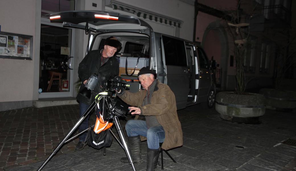 «Mir ist wichtig, dass die Säulen so dargestellt werden, wie sie wirklich sind», sagt Profifotograf Benno B. A. Stadler (r.), der mit Jack E. Griss das Buch herausgibt. 