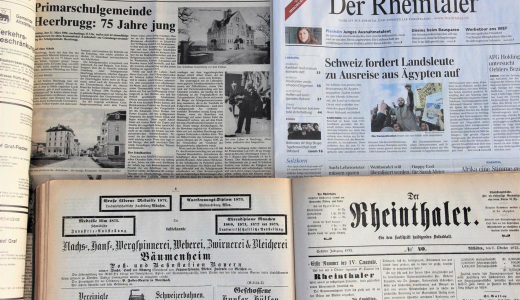 Seit der Gründung vor 175 Jahren (damals noch unter anderem Namen) hat «Der Rheintaler» sich stark gewandelt.