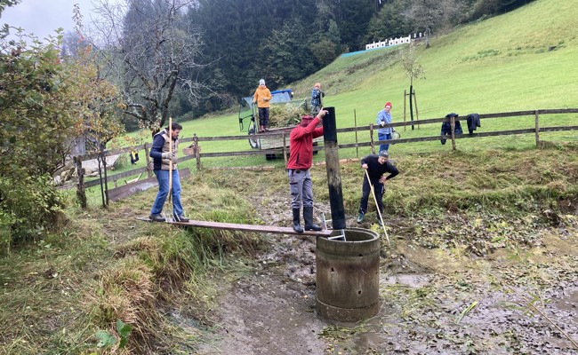 Naturschutzgruppe machte den Weiher für die nächste Saison fit