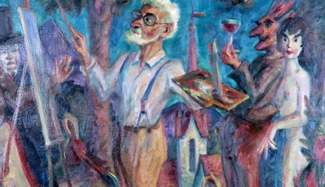 Heinrich Herzig: Selbstporträt im Rathaussaal