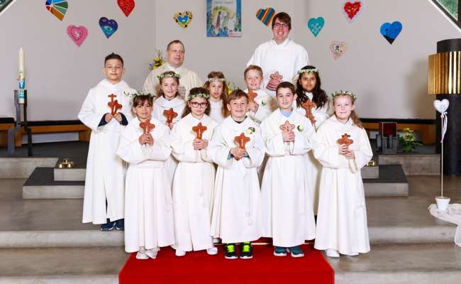 Drittklässler feierten ihre Erstkommunion: Sie hatten Jesus im Herz, Freude im Gesicht