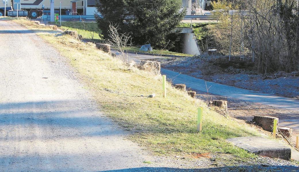 Die Verbindung vom Oberen Uferweg zur Unterführung (und damit zum Strandbad und in Richtung Schmitter-Zoll) wird durch eine Rampe und einen Ausbau des folgenden Kieswegs erleichtert.