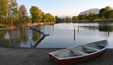 Baden mit Biber im Baggersee