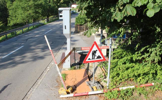 Die mysteriöse Baustelle beim Radarkasten