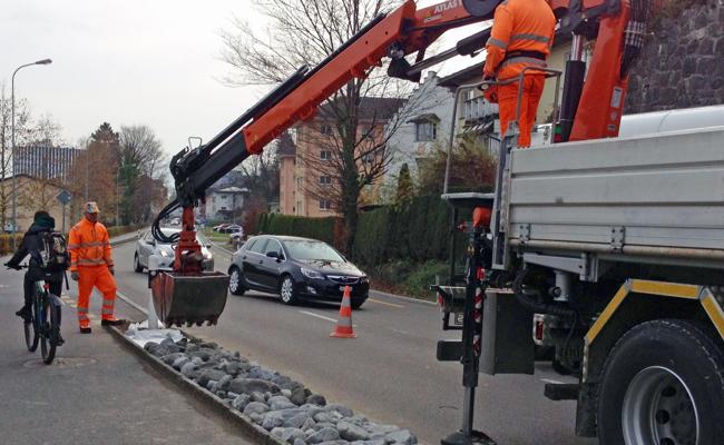 Kieswüste durch Steine und Blumen ersetzen