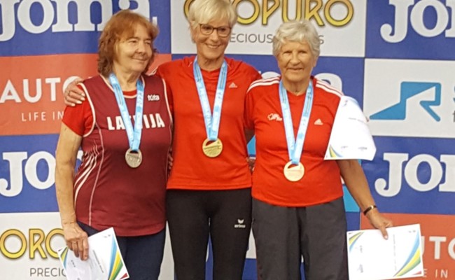 Dreimal Gold für die 80-jährige Marianne Maier an der EM in Pescara