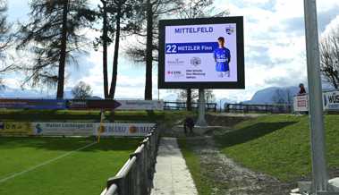 Erste XXL-Anzeigetafel im Rheintal: Der FC Widnau setzt neue Massstäbe