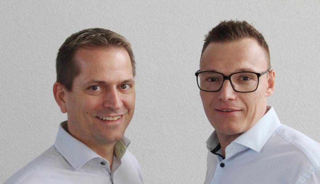 Jürg Kehl (links) und Roger Seitz trauen dem Balgacher Gewerbeverein eine regionale Vorbildrolle zu. 