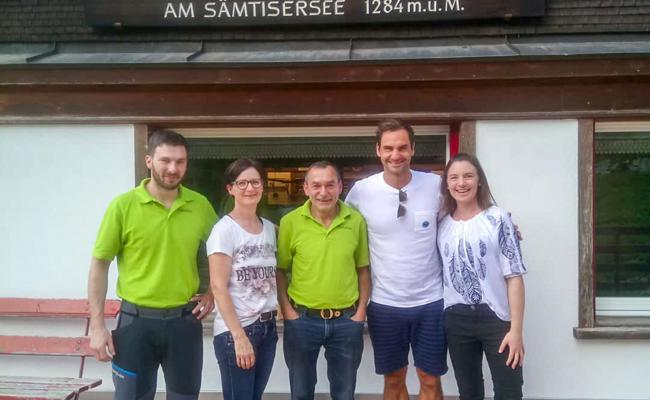 Roger Federer erholt sich im Alpstein