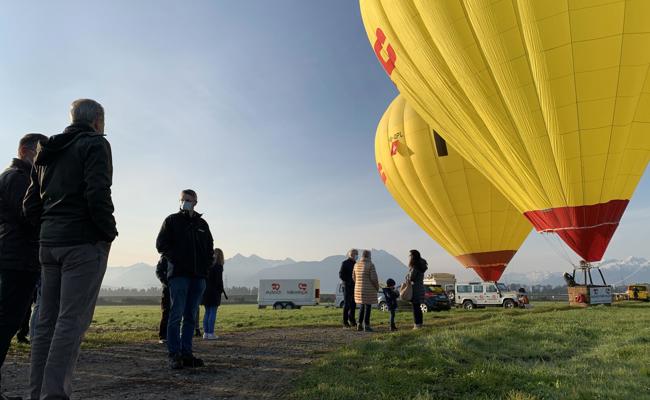 Eine Fahrt im Heissluftballon gewonnen