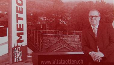 Stadtpräsident auf Meteo-Dach