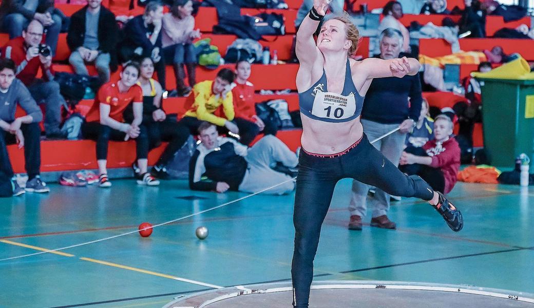 Lea Herrsche, die Kugelstösserin des KTV Altstätten, präsentierte sich bei ihrem ersten Wettkampf der Saison bereits in guter Form. 