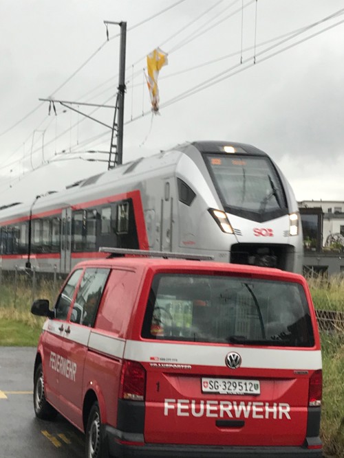 Auch die Feuerwehr war vor Ort. 