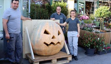 250-Kilo-Halloween-Kürbis auf der Breite