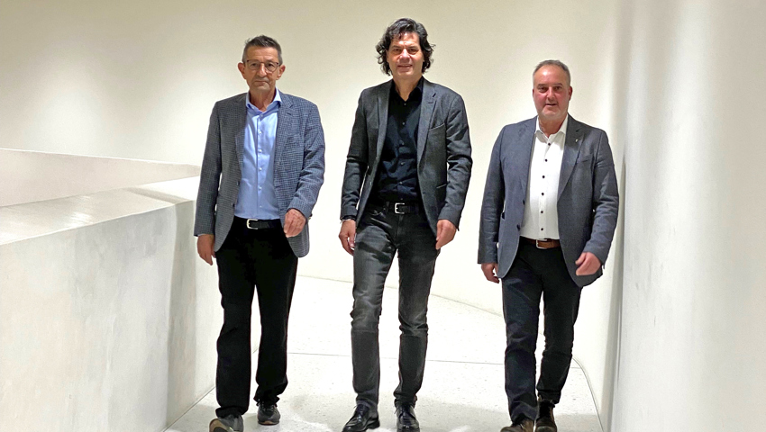 Die Präsidenten der beiden Agglomerationen und der Bürgermeister der Gastgebergemeinde Feldkirch (v.l.): Reto Friedauer, Manfred Rädler, Rolf Pfeiffer. Die Präsidenten der beiden Agglomerationen und der Bürgermeister der Gastgebergemeinde Feldkirch (v.l.): Reto Friedauer, Manfred Rädler, Rolf Pfeiffer.