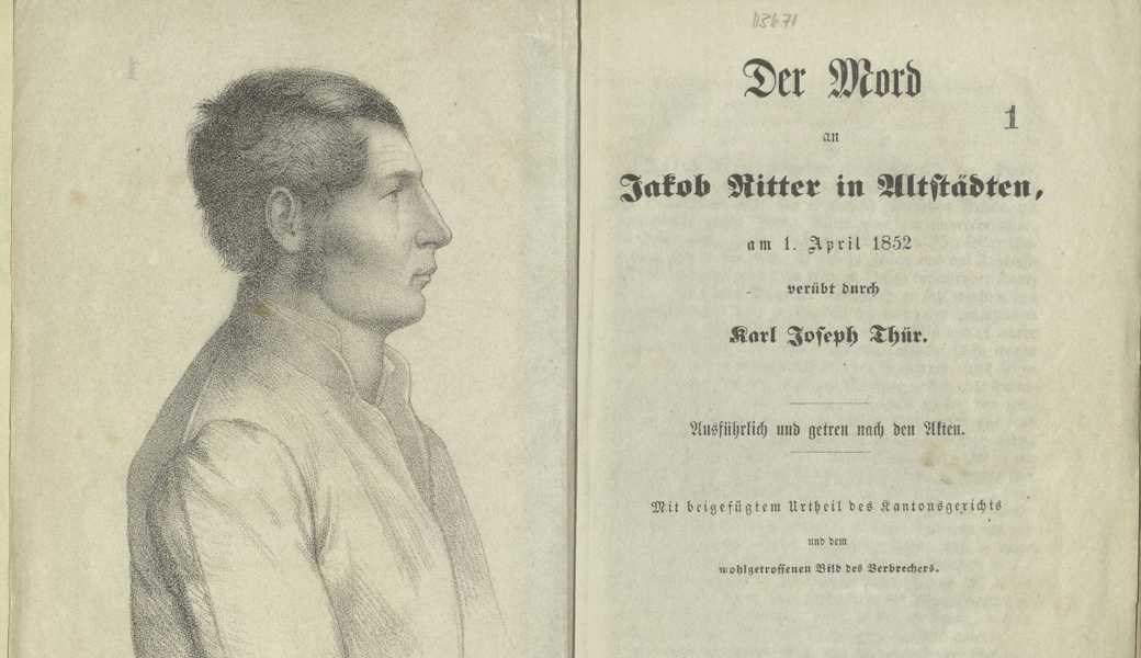 Ein Originalporträt des Mörders Karl Josef Thür: Im Diogenes Theater wird auf den Fall zurückgeblickt. Ein Originalporträt des Mörders Karl Josef Thür: Im Diogenes Theater wird auf den Fall zurückgeblickt.