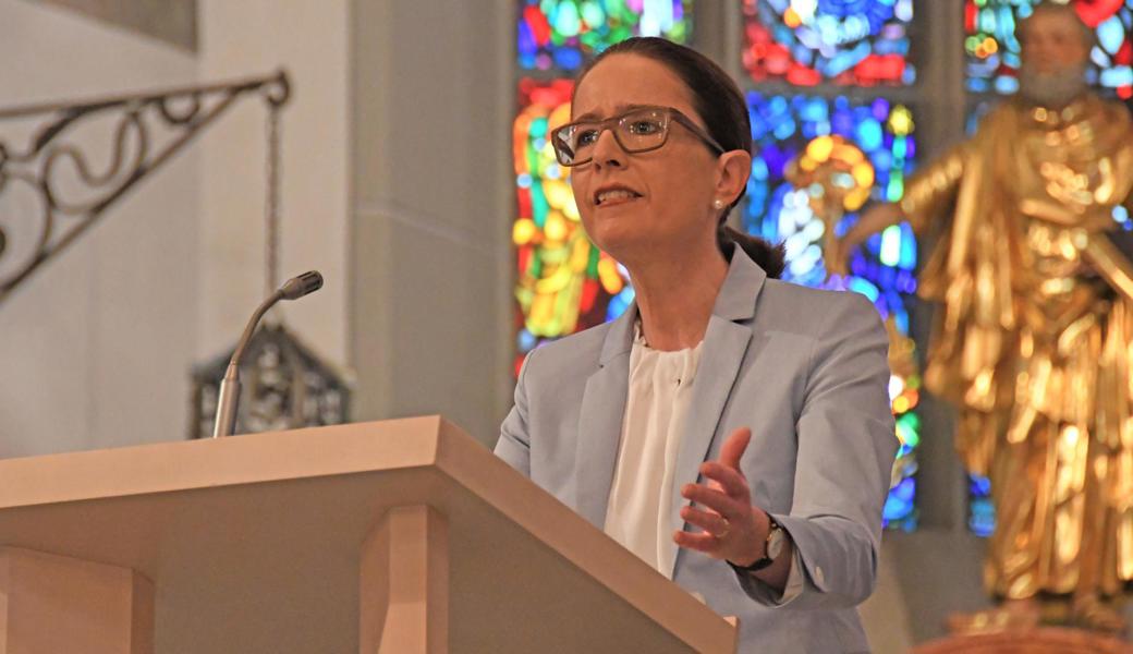 Nationalrätin Susanne Vincenz war Festrednerin an der regionalen Bundesfeier für die Gemeinden Berneck, Au und Heerbrugg.
