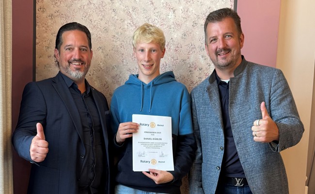 Der Rotary-Förderpreis 2025 geht an einen jungen Elektroniker