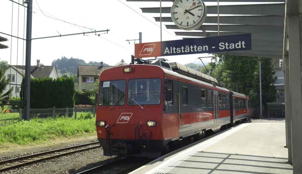 BDeh 4/4 II Baujahr 1993 am Bahnhof Altstätten Stadt: Etwa im Jahr 2035 erreicht der Zug das Ende seiner Lebensdauer. Dann braucht es einen neuen.