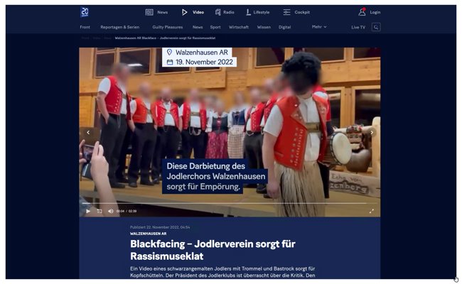 Walzehuser Jodlerklub trampelt ins Rassismusfettnäpfchen