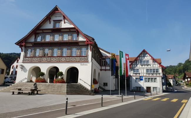Berneck bei der Steuerkraft auf dem 9. Rang im Kanton