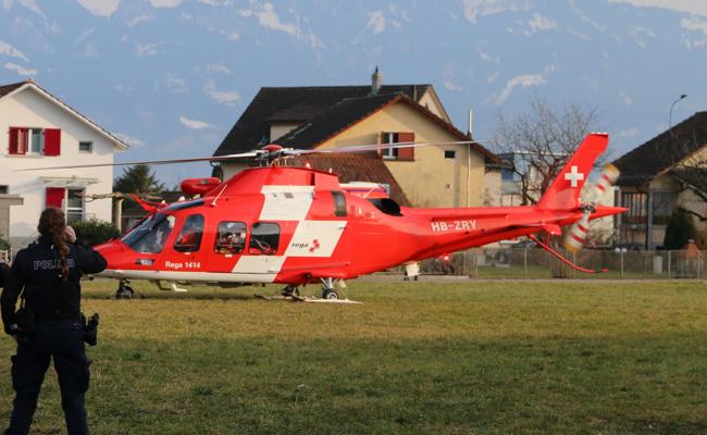 Rettungs-Heli landete in Berneck
