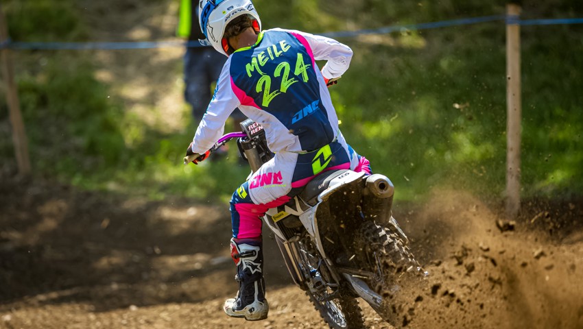 Ramon Meile fährt am Motocross Feldkirch auf Rang zwei