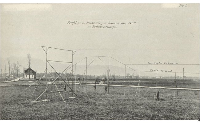 Dokumentation aus dem Jahr 1906 zum Durchstich