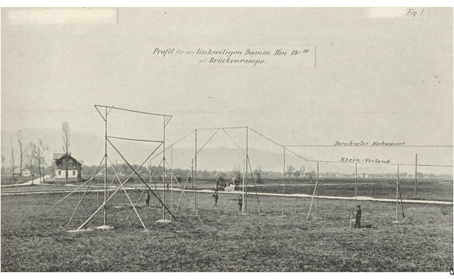 Dokumentation aus dem Jahr 1906 zum Durchstich