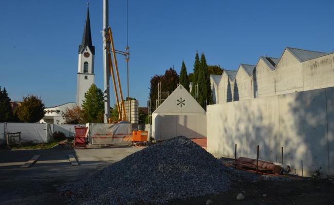 Rohbau der Aufbahrungshalle fast fertig