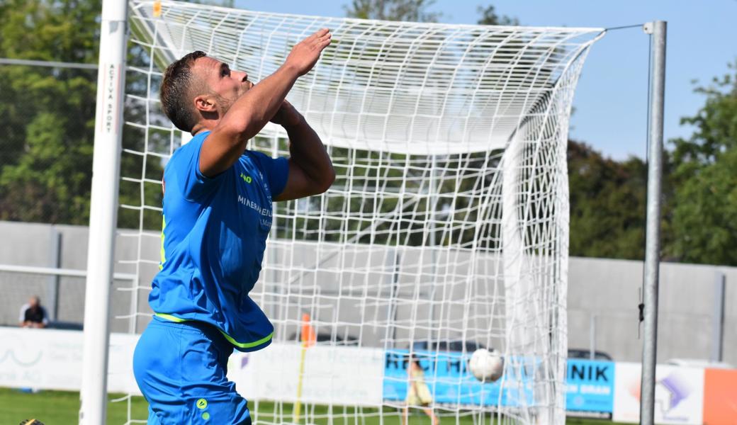 Matchwinner Liridon Maliqi jubelt über seinen zweiten Treffer. Matchwinner Liridon Maliqi jubelt über seinen zweiten Treffer.