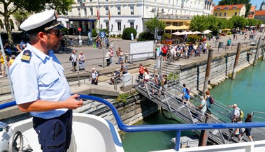 Kapitän Bodenmann hat einen Logenplatz auf der Brücke