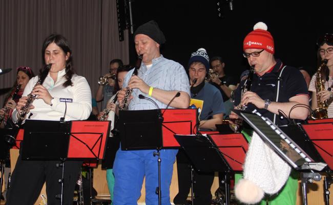Es gab viel zu lachen bei der Stadtmusik