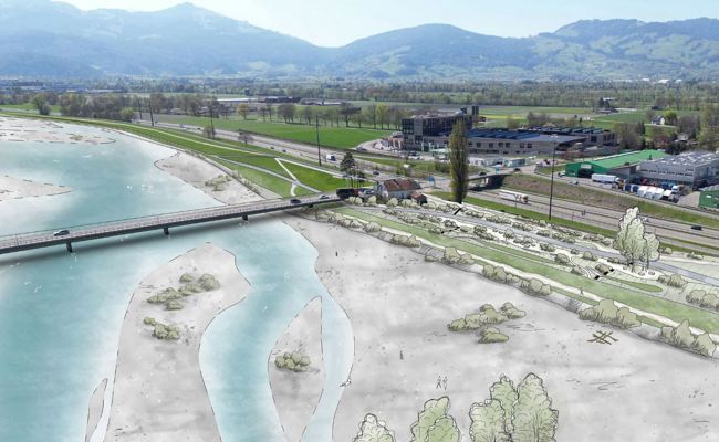 Rhesi bald bewilligungsreif – vorgesehen sind neu 13 Aufenthaltsräume für die Bevölkerung am Rhein