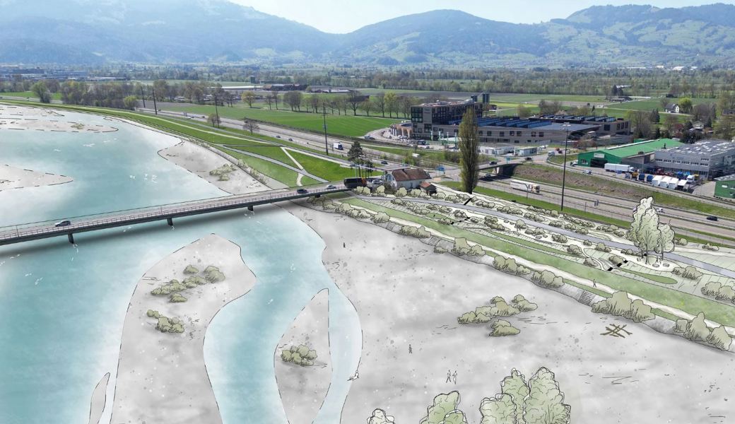 Rhesi bald bewilligungsreif – vorgesehen sind neu 13 Aufenthaltsräume für die Bevölkerung am Rhein