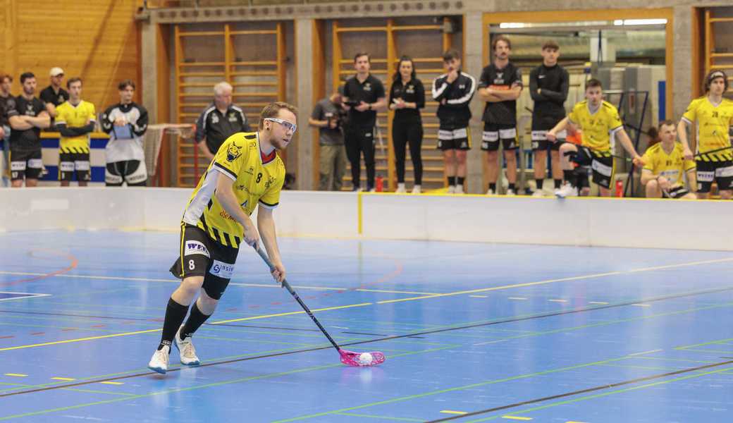 Pascal Frei und die Gators fordern im Playoff-Halbfinal den Qualisieger Bülach Floorball heraus.  Pascal Frei und die Gators fordern im Playoff-Halbfinal den Qualisieger Bülach Floorball heraus.