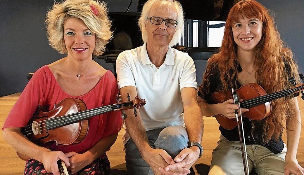 Das Trio Ambiente: Rahel Zellweger (links), Thomas Kräuchi und Julia Kräuchi.