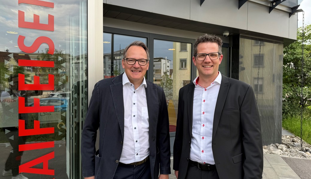 Der neue Verwaltungsrat Christof Schmid (links) zusammen mit Verwaltungsratspräsident Reto Züst.