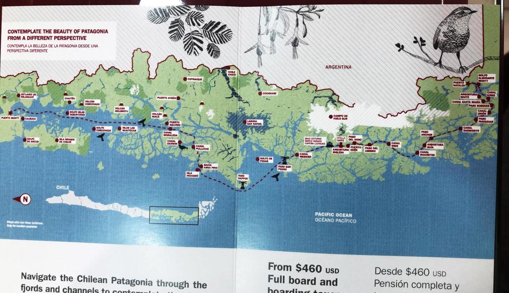 Die Route der Fähre.