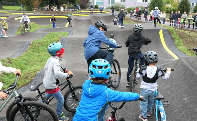 Erstes Rennen auf dem neuem Pumptrack in Altstätten