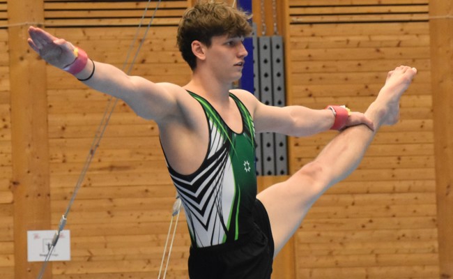 Lokalmatador Florian Keller erreichte am Rheintalcup zwei Gerätefinals – sein Ziel ist das Nationalteam