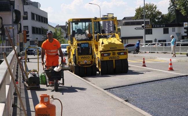 Auf der Bahnhofstrasse wird wieder gearbeitet